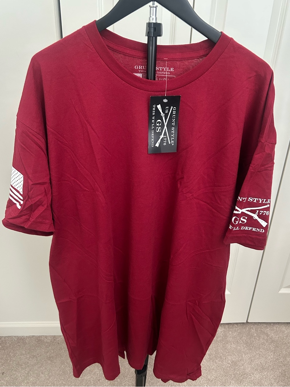 Grunt Style Men’s Dark Red Classic Crew T-Shirt
